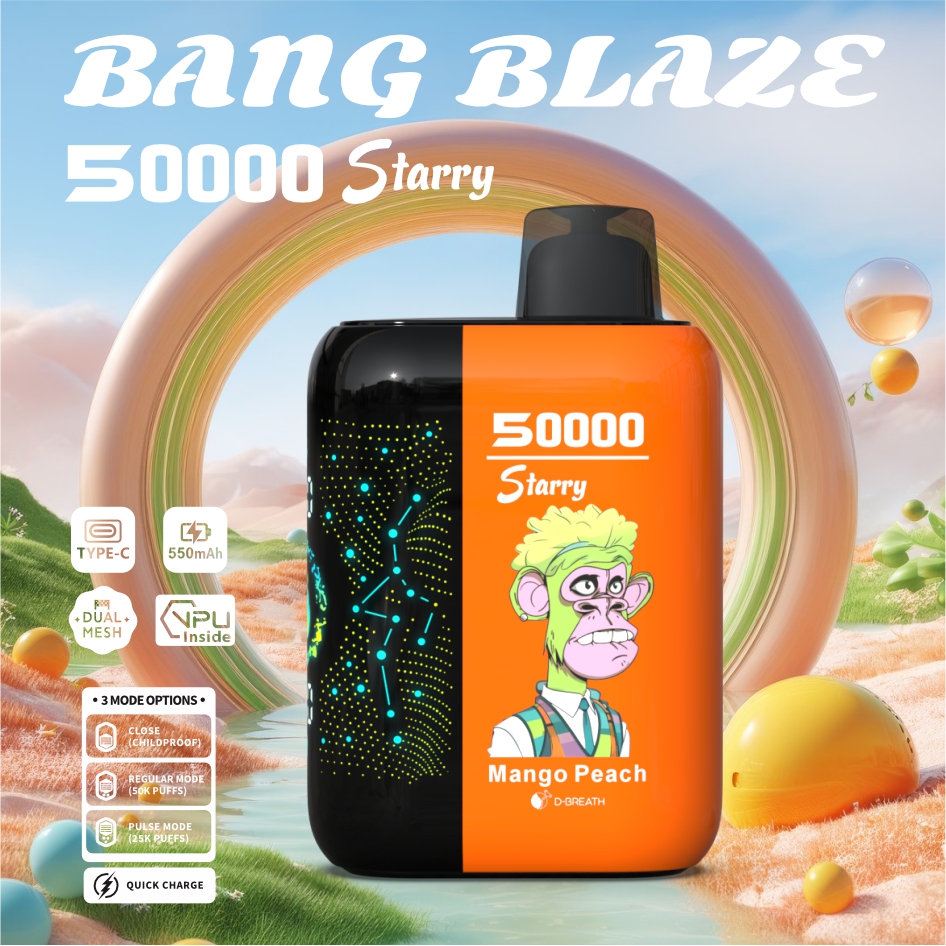 (50 000 szívás & csillagos ég) mangó‑őszibarack (2% nikotin) - ibangvape-Hungary